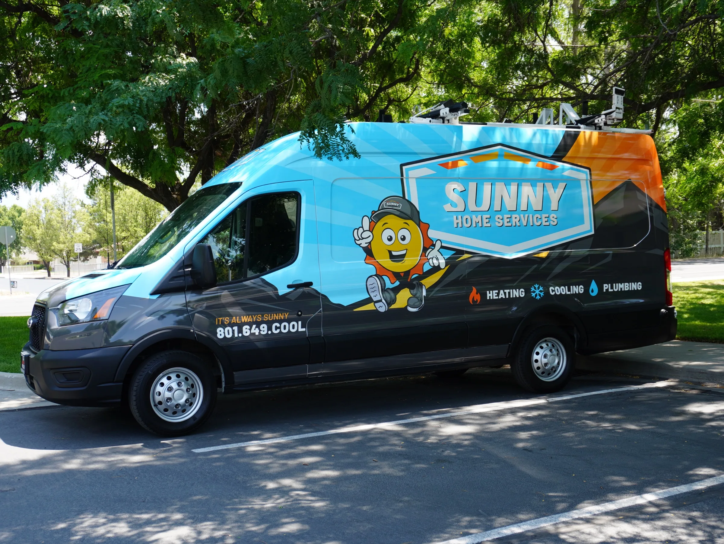 Sunny Home Services branded service van
