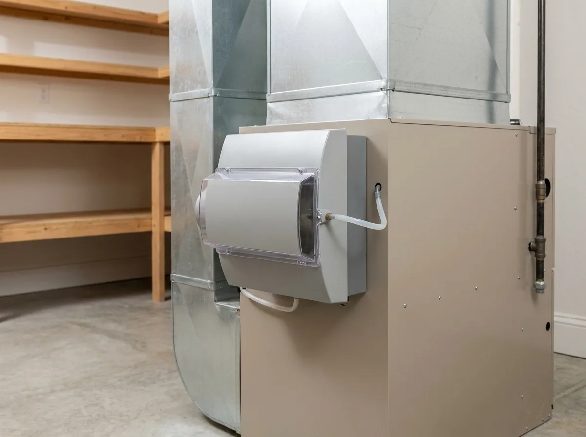 Whole-house humidifier mounted on furnace ductwork