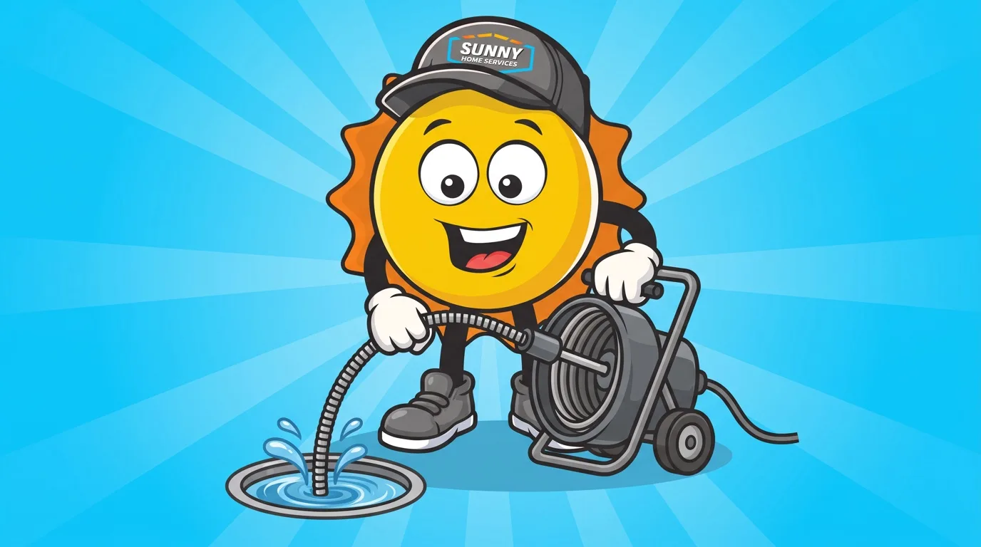 Sunny Home Services plumber clearing a drain along the Wasatch Front